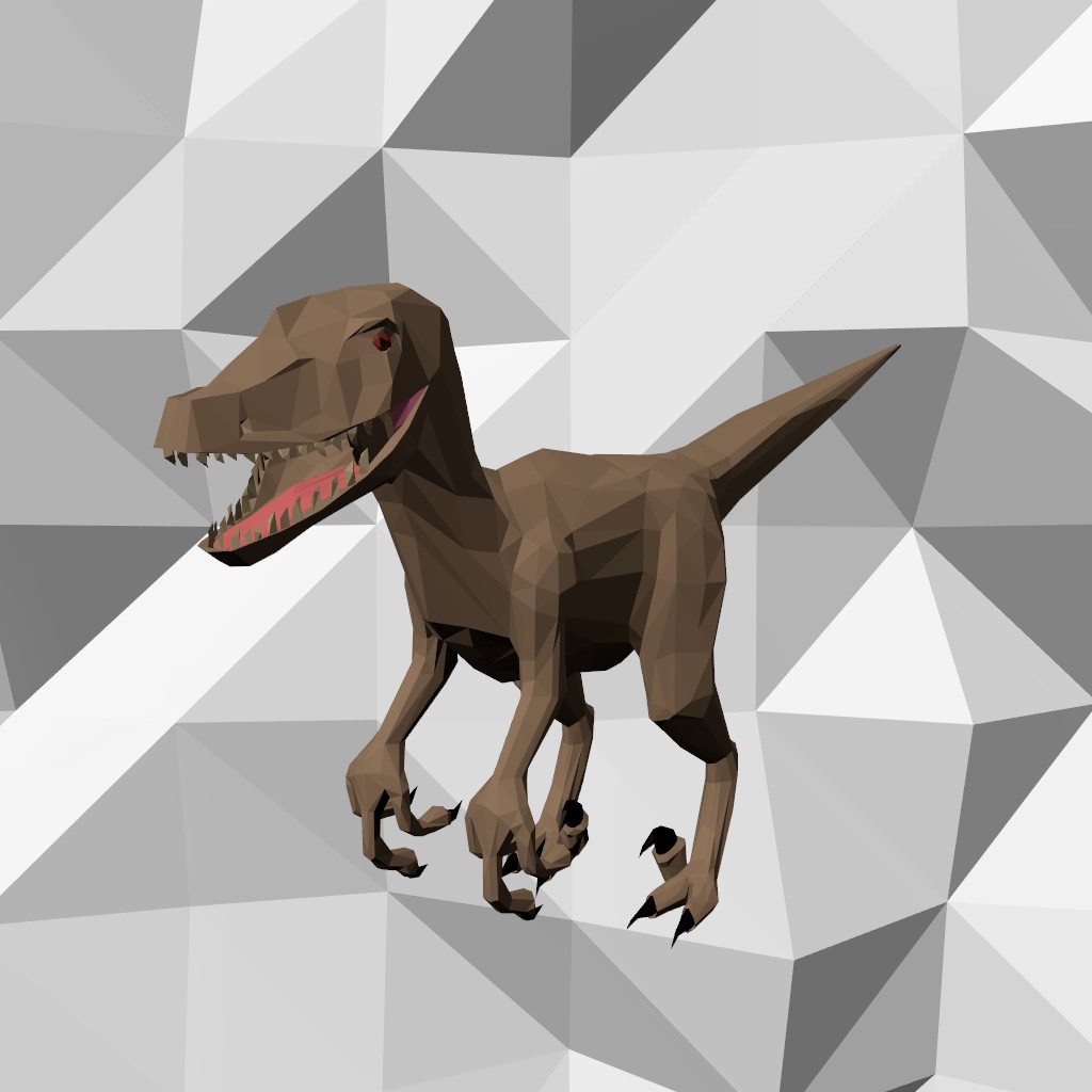 Low Poly Raptor preview image 1